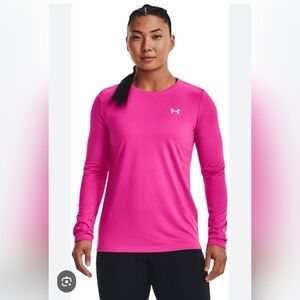 Under Armour HeatGear Compression Long Sleeve Top Women’s 3X Tropic Pink